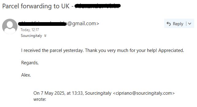 Shipping Items From Italy 573 Shipping Items From Italy 573